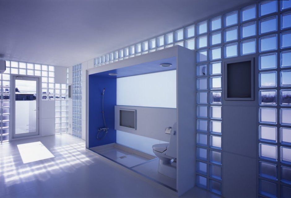 Фрамуга из стеклоблоков