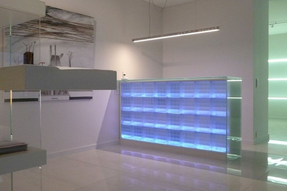 Стеклянные блоки с подсветкой