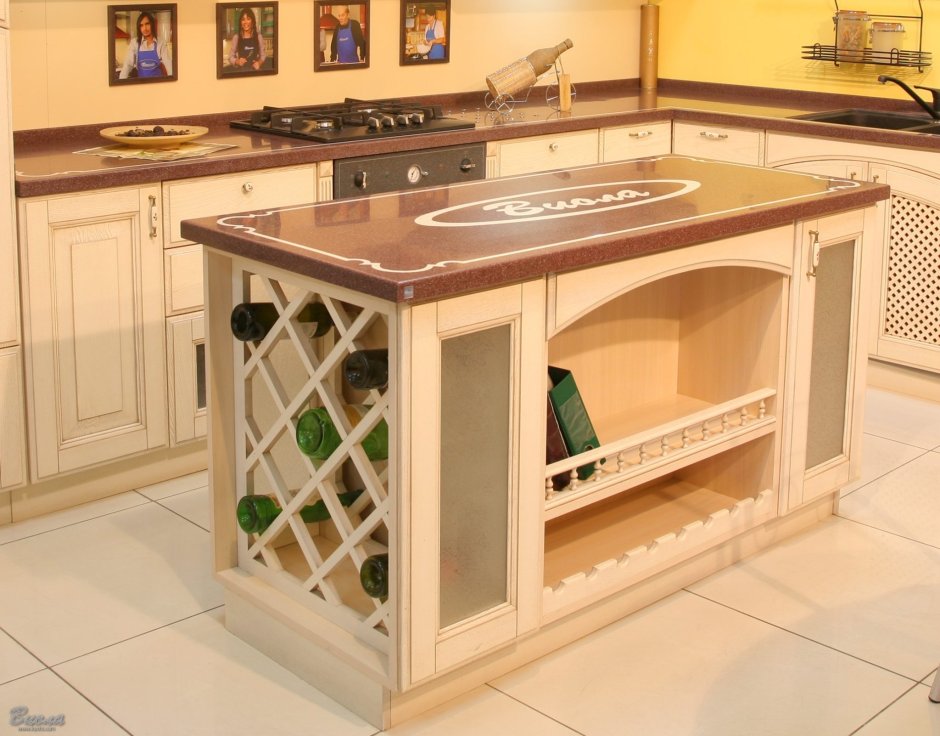 Кухонный остров на колесиках Винтаж