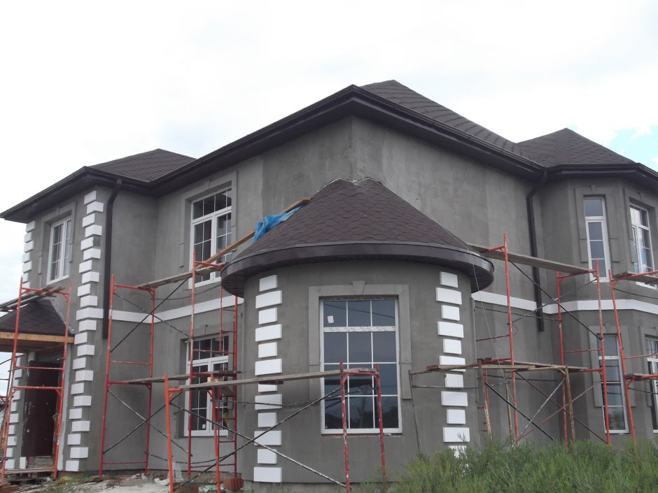 Фасадная штукатурка серая