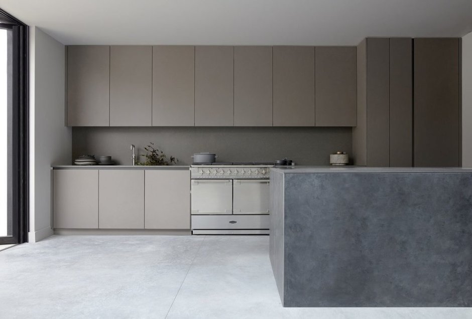 Серая кухня Минимализм