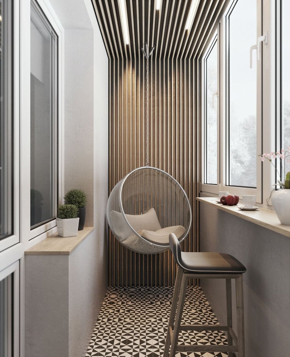 Интерьер балкона