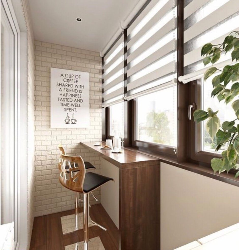 Барные стулья на лоджии