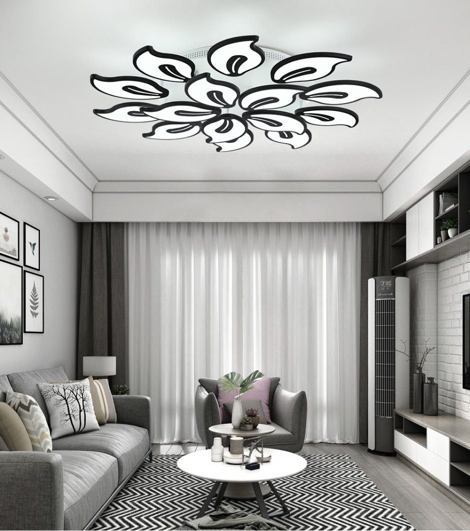 Натяжные потолки черно белые