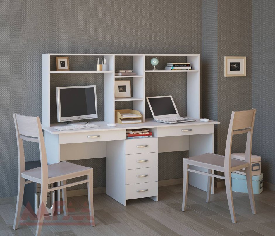 Письменный стол Тандем 2я с надстройкой