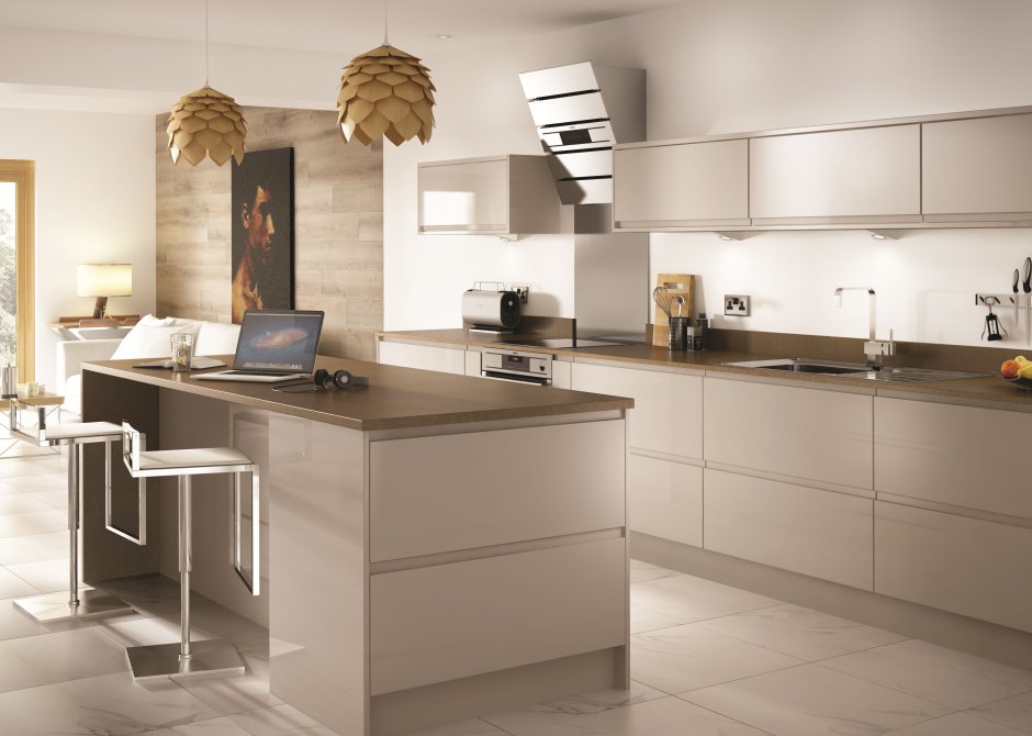 Кухня цвет кашемир в интерьере