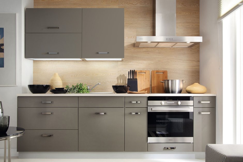 Кухня цвета пыльной розы