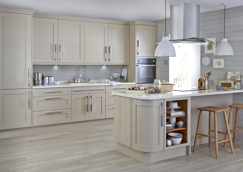 Кухня белый кашемир фасад АГТ 383