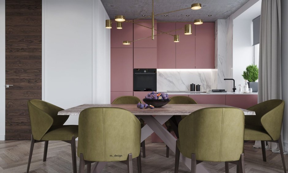 Сочетание цветов в интерьере кухни