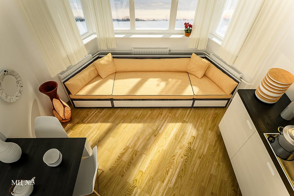 Диван в эркер