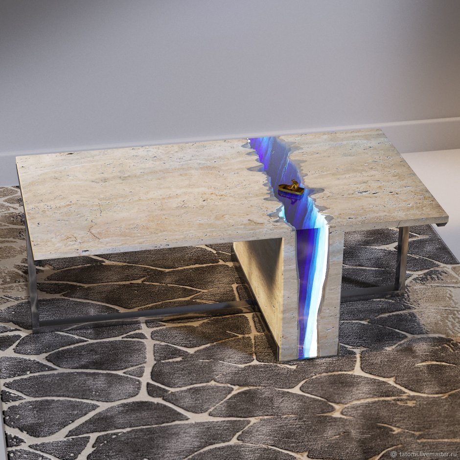 Столешница из бетона и эпоксидной смолы