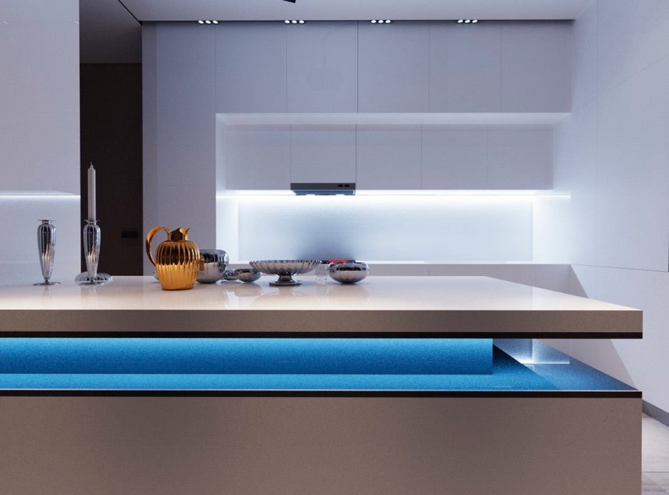 Подсветка столешницы на кухне