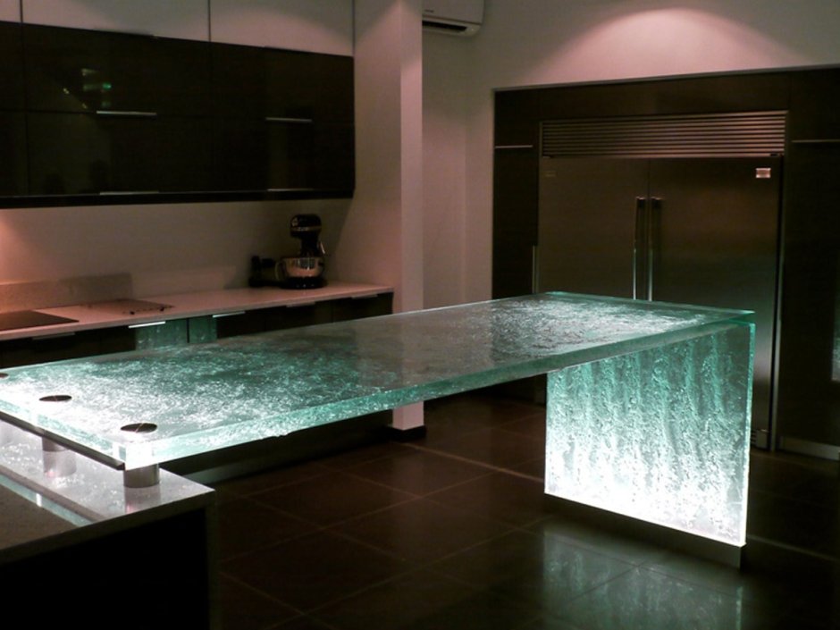 Светящаяся столешница для кухни