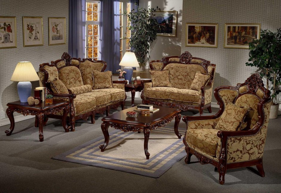 Гостиная стиль италиан классика