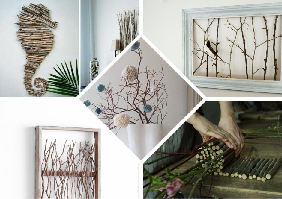 Панно из веток