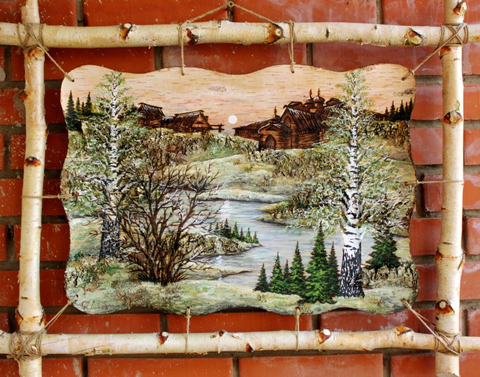 Сердце из веточек своими руками на стену