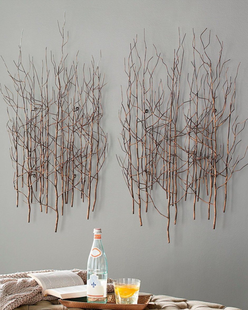 Панно из веток на стену