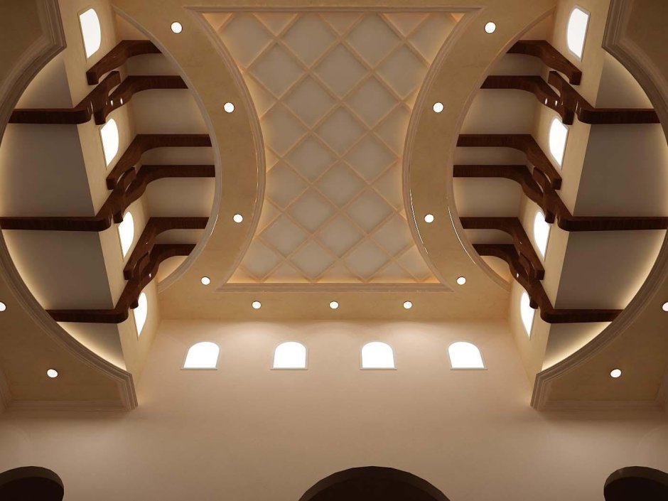 Гипсокартон фигура для гостиной