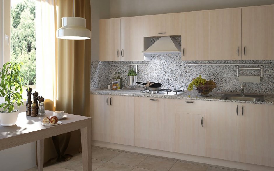 Кухня дуб молочный Леруа Мерлен