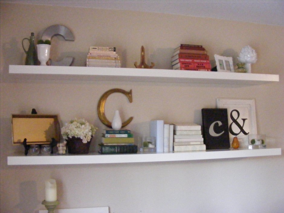 ЛАКК полка навесная - белый - 2 шт.