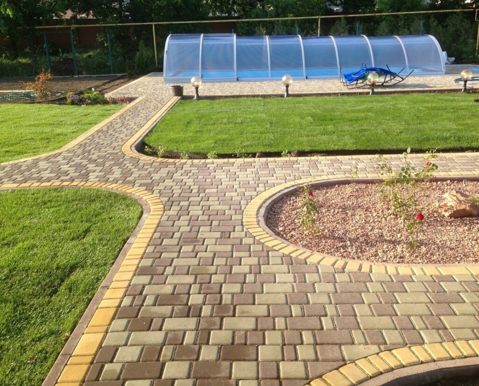 Мощение плиткой старый город