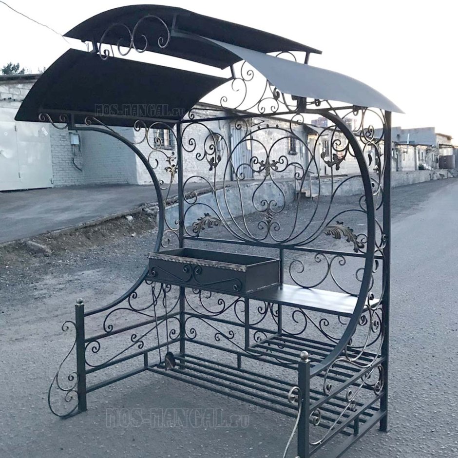 Мангал с крышей Лайт 1700х1250х2300 мм