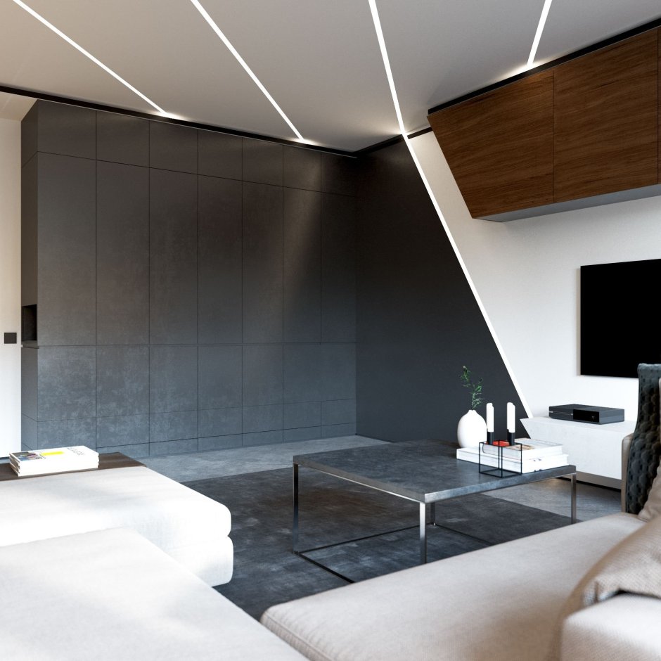 Натяжные потолки в стиле Минимализм