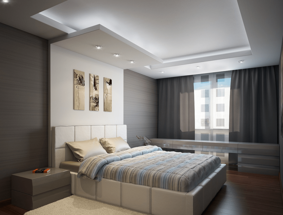 Потолок в спальне