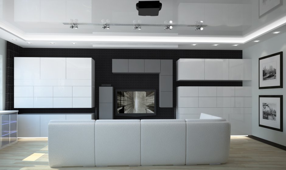 Потолок в стиле Хай тек