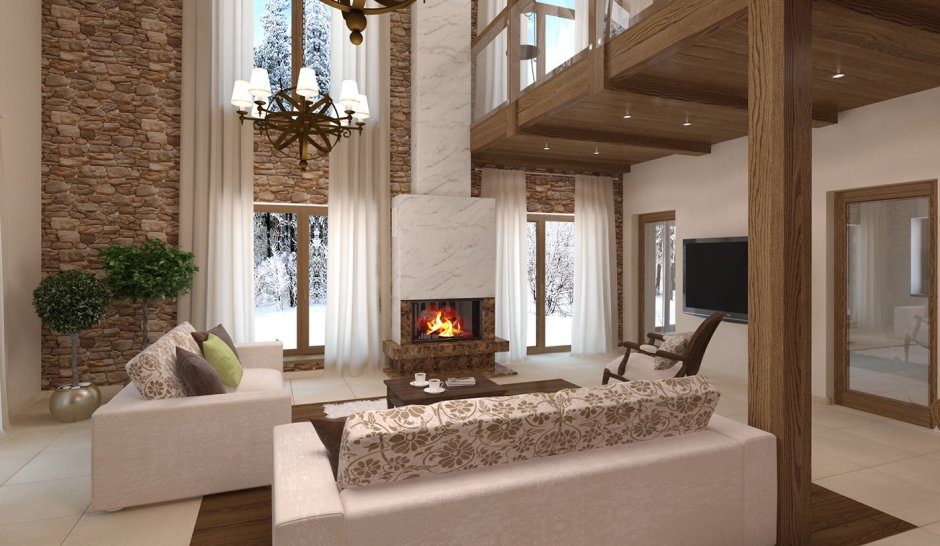 Гостиная со вторым светом