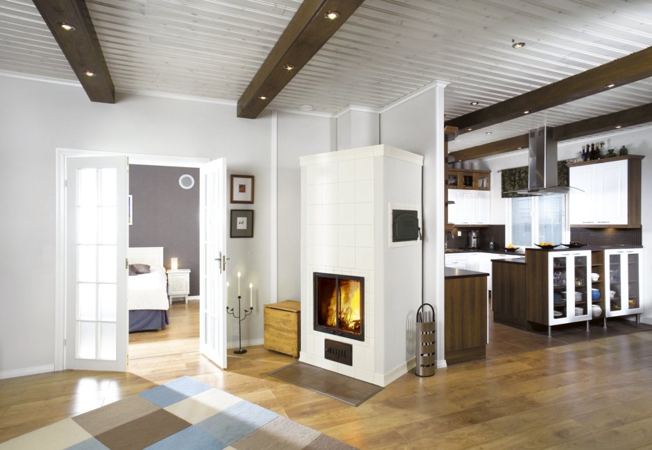 Шведская печь в интерьере