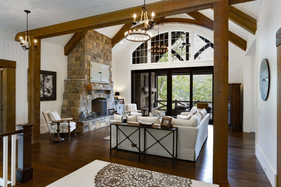 Гостиная с печью