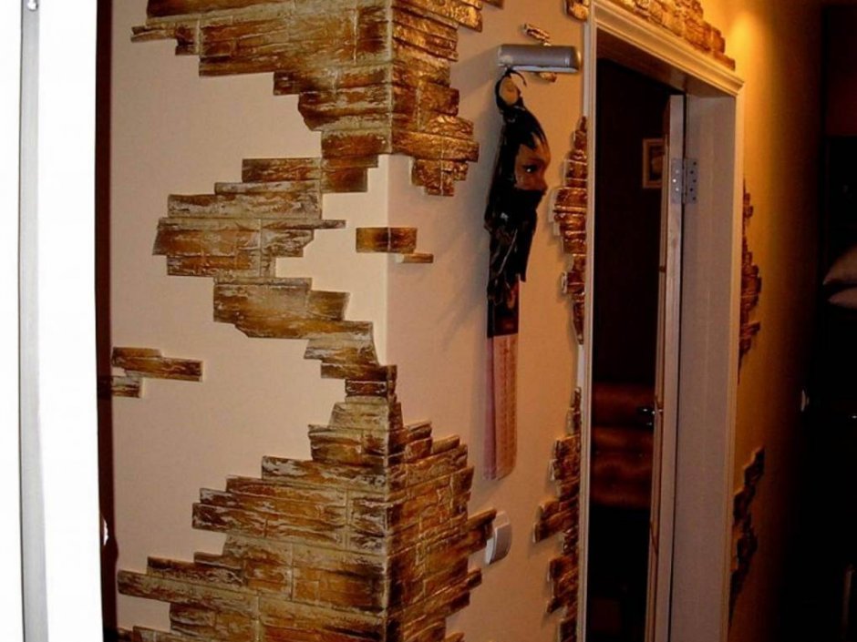 Декорирование стен искусственным камнем