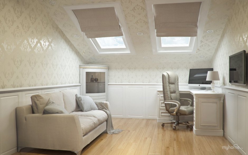 Молдинги в мансарде интерьер