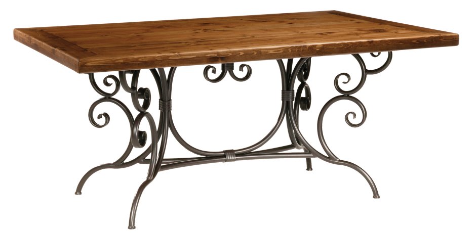 Деревянные столы с ковкой