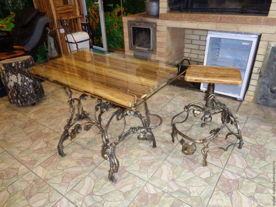 Кованые столы и стулья