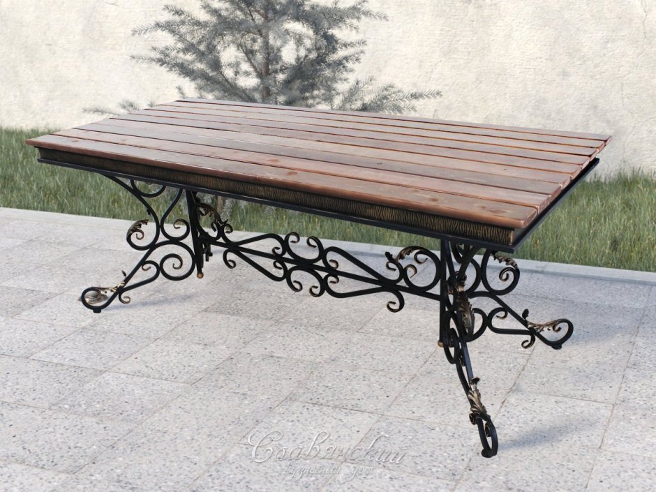 Кованые столы с выдвижным механизмом