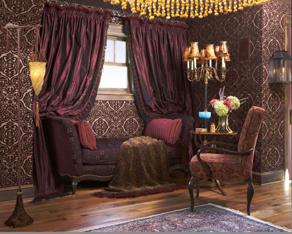 Бархат в интерьере