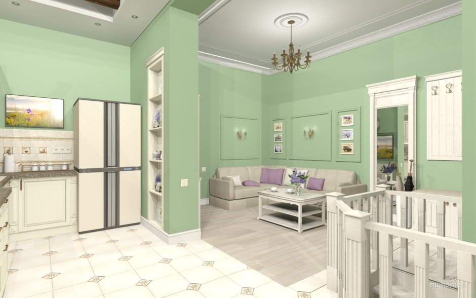 Набор мебели в коридор фисташка