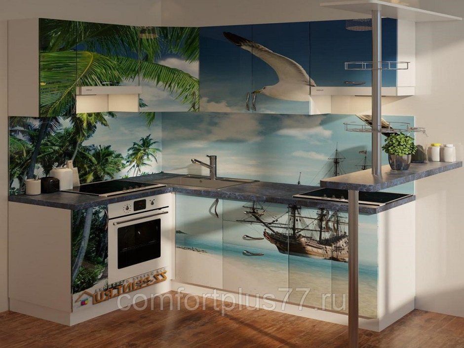 Кухни с фотопечатью на фасадах