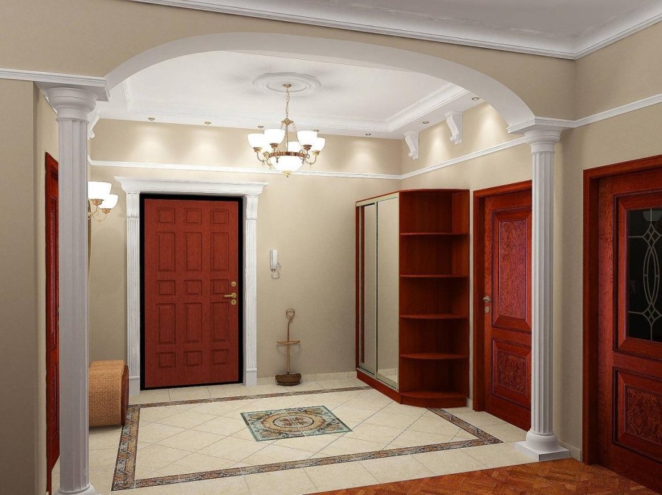 Потолок гипсокартон фигура коридор