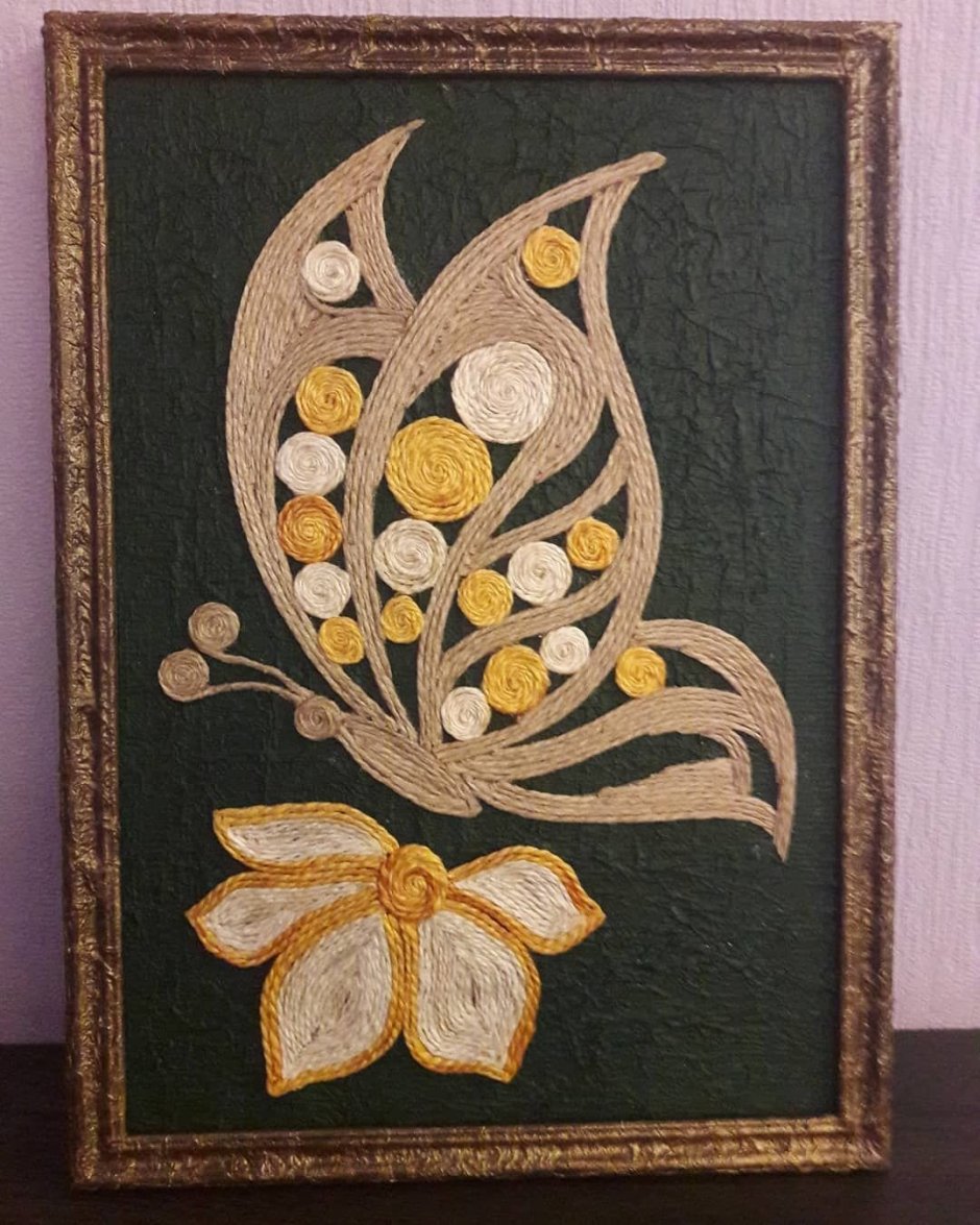 Панно из бечевки