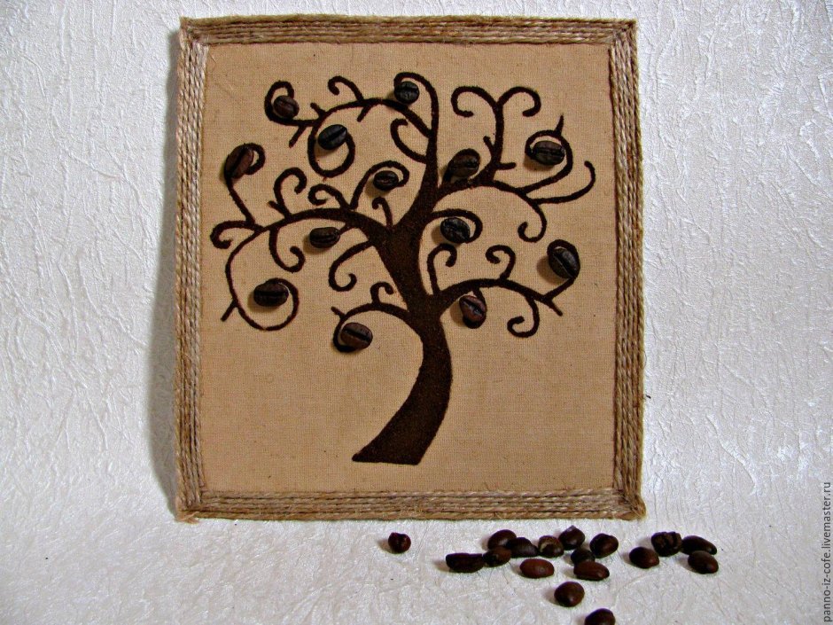 Панно из джута