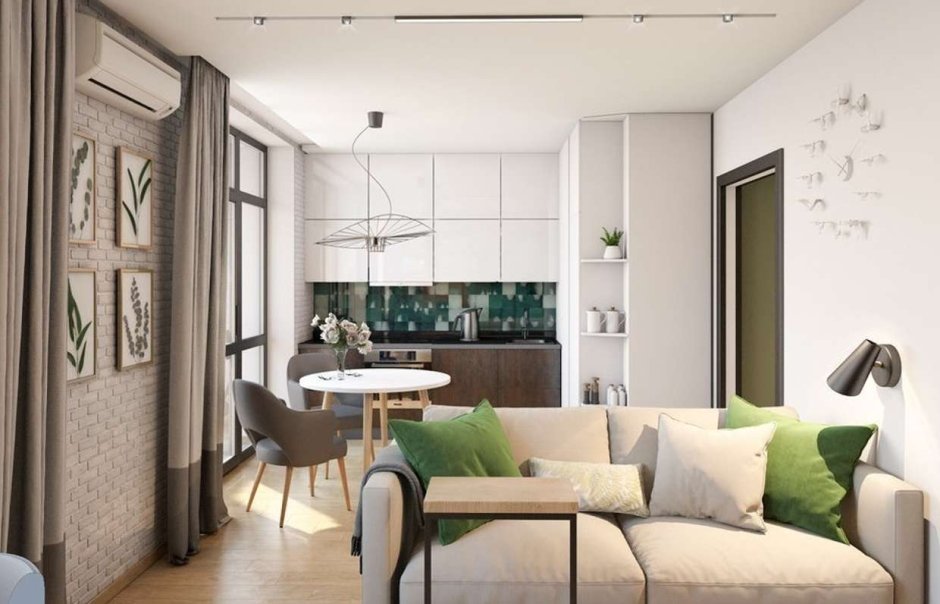 Интерьер однокомнатной квартиры 36