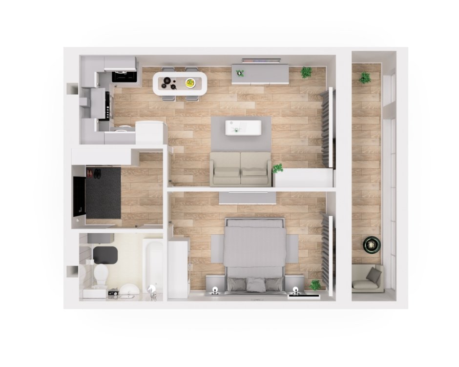 Евродвушка планировка пик