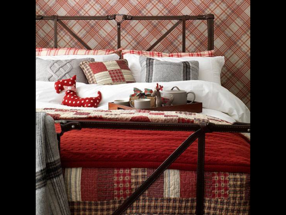 Шотландская клетка в интерьере