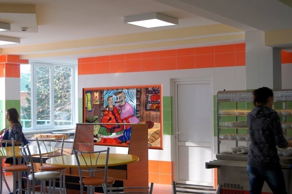 Стены в школьных столовых