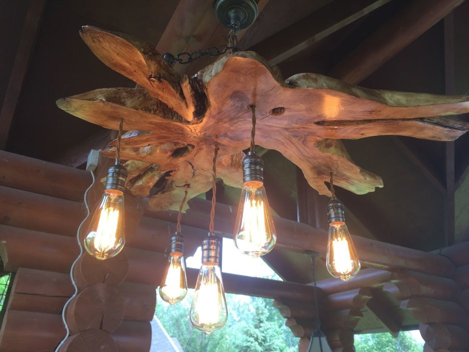 Лампа из коряги