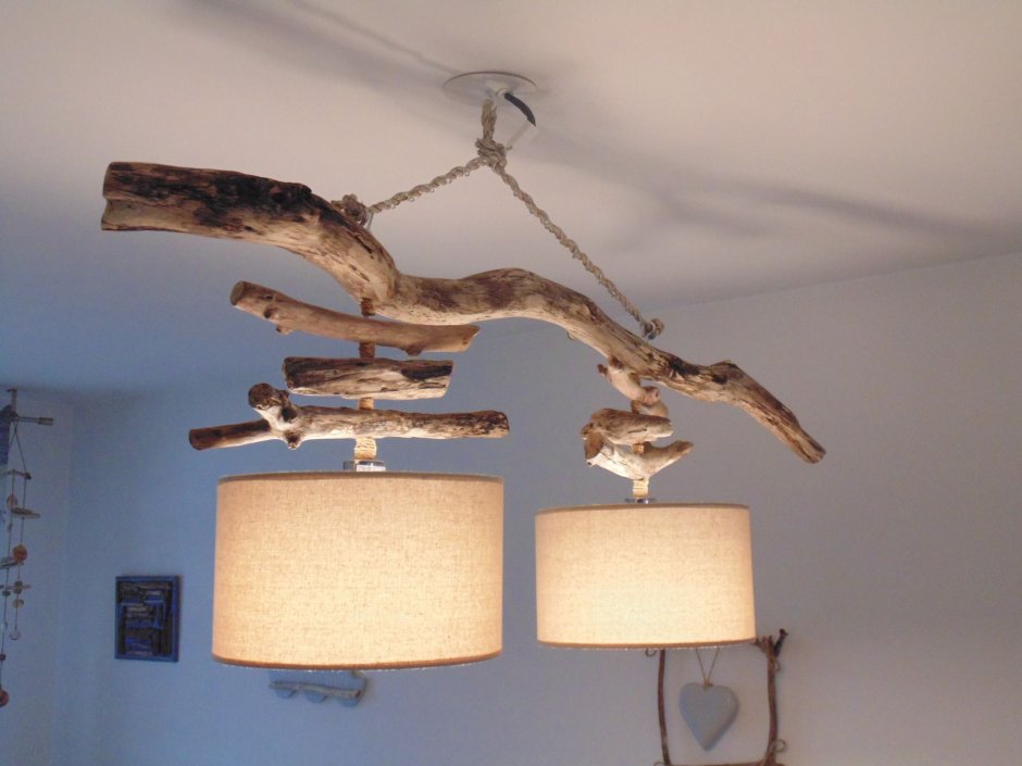 Люстра из топляка