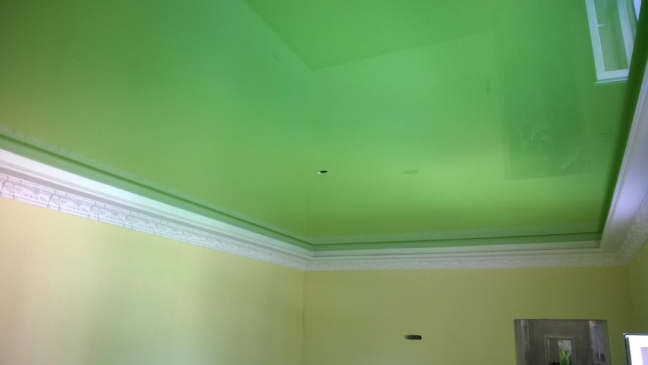 Комната с зелеными стенами